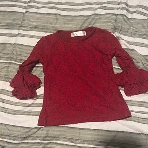 Everly Boutique Ruffle sleeve Shirt